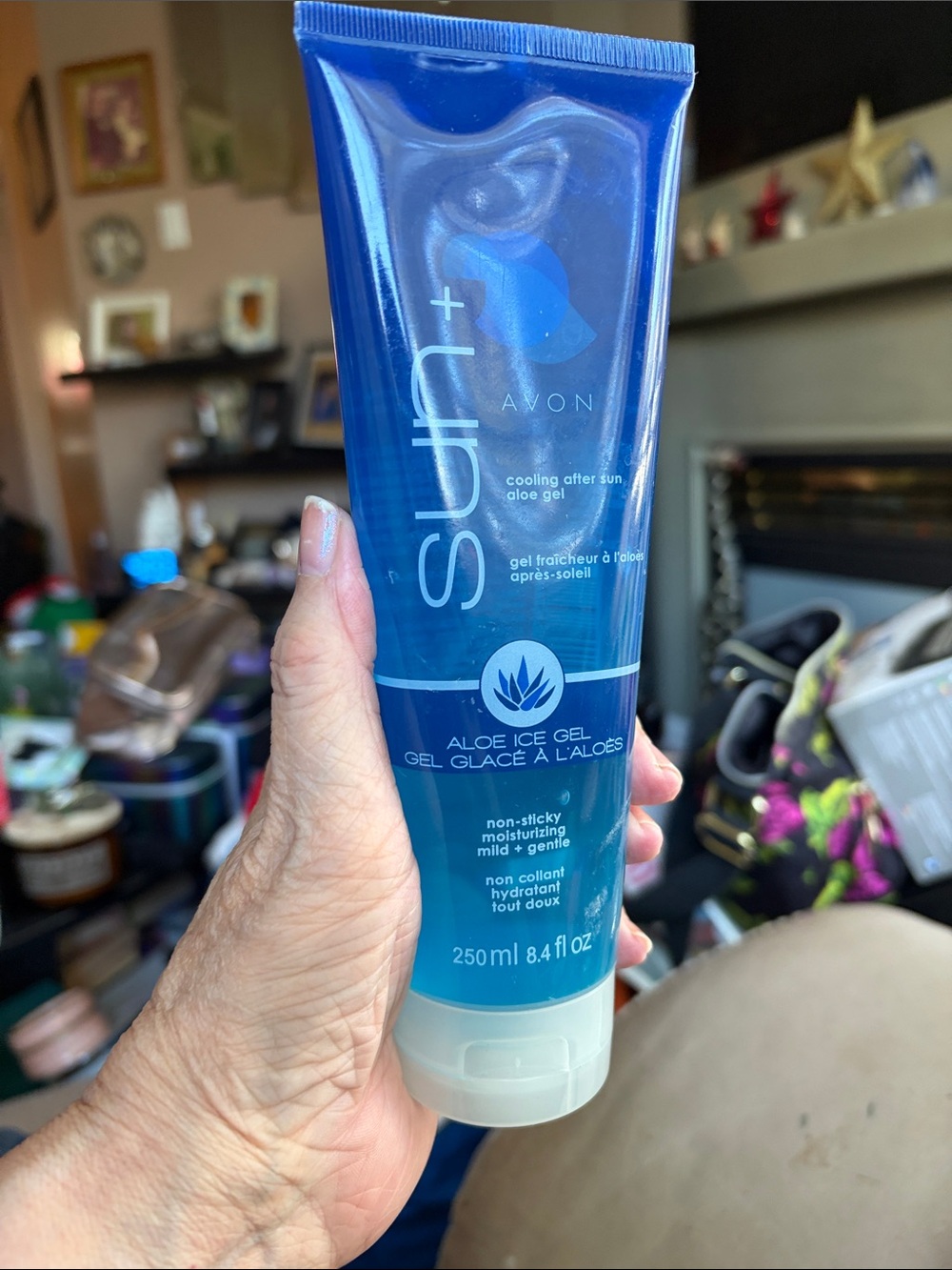 Avon Sun+ Aloe Ice Gel After-Sun Gel — Blue - 250ml.  New Sealed!